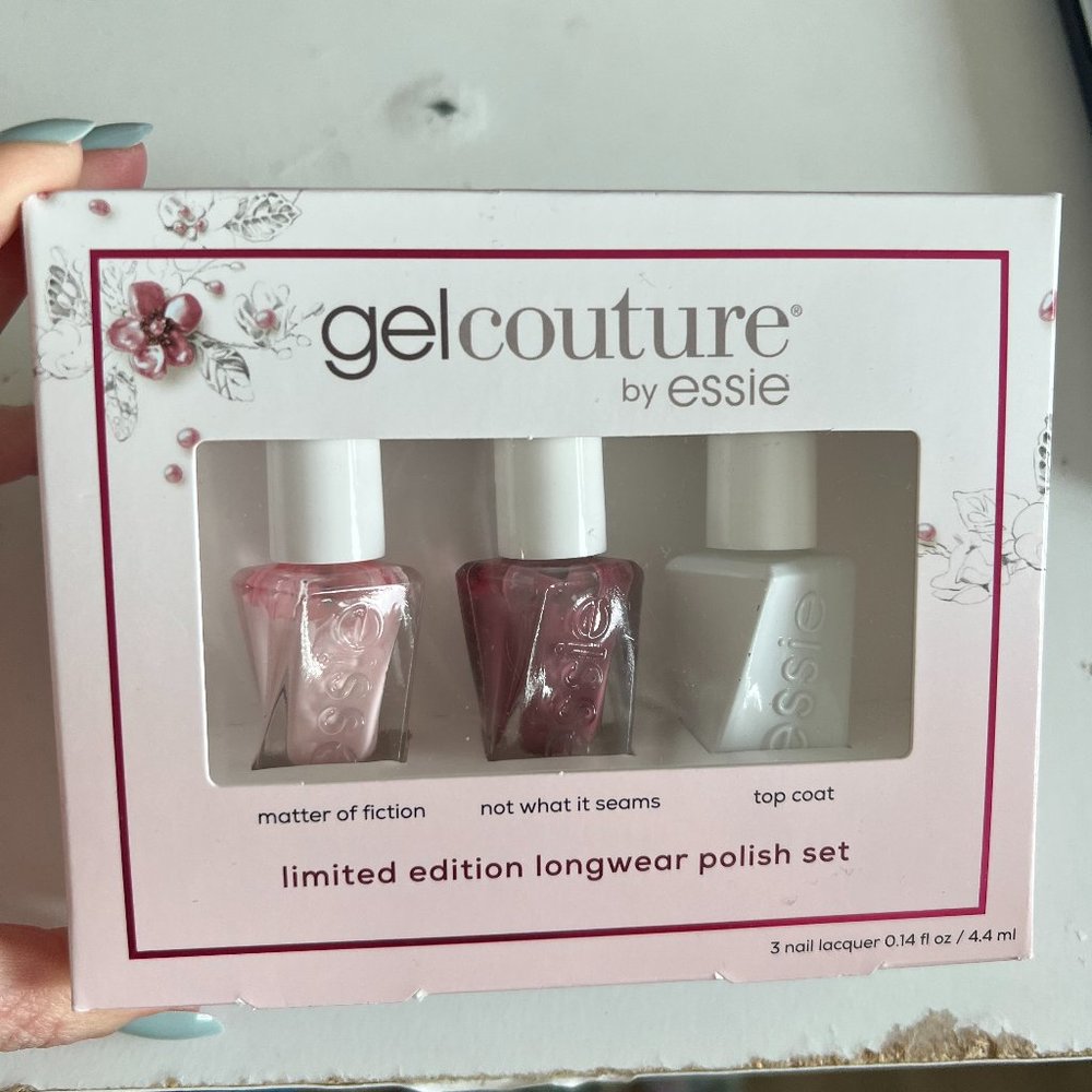 Gel couture by essie limited edition longwear nail polish set of 3 nwt